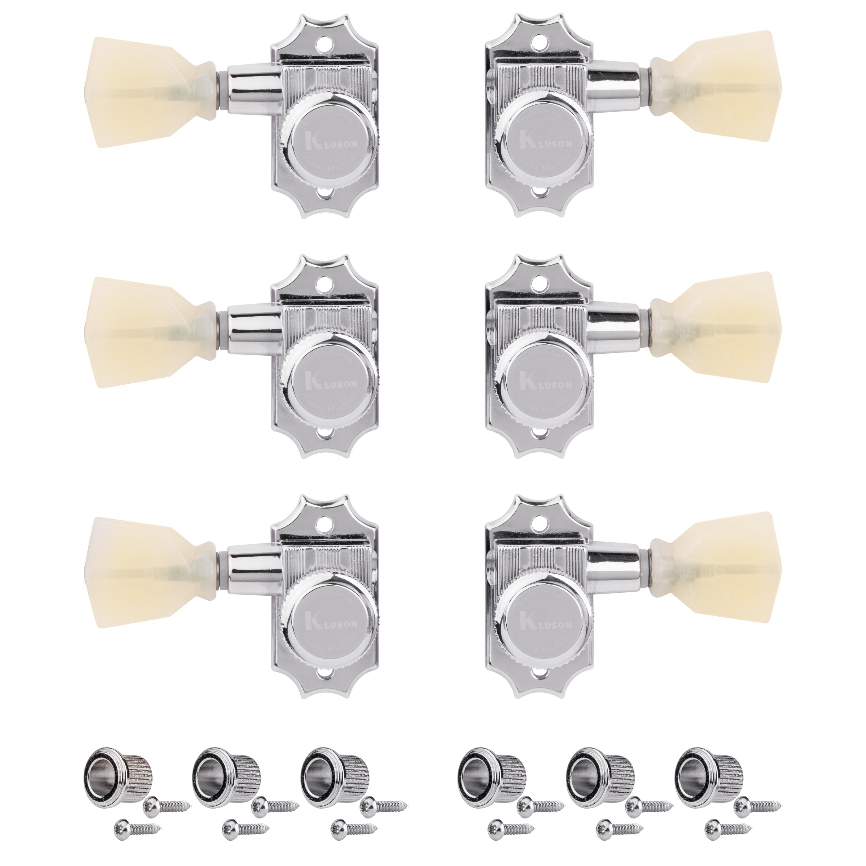 Kluson 3+3 Locking Revolution Series G-Mount Non-Collared Tuners