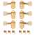 Kluson 3+3 Locking Revolution Series G-Mount Non-Collared Tuners, Gold