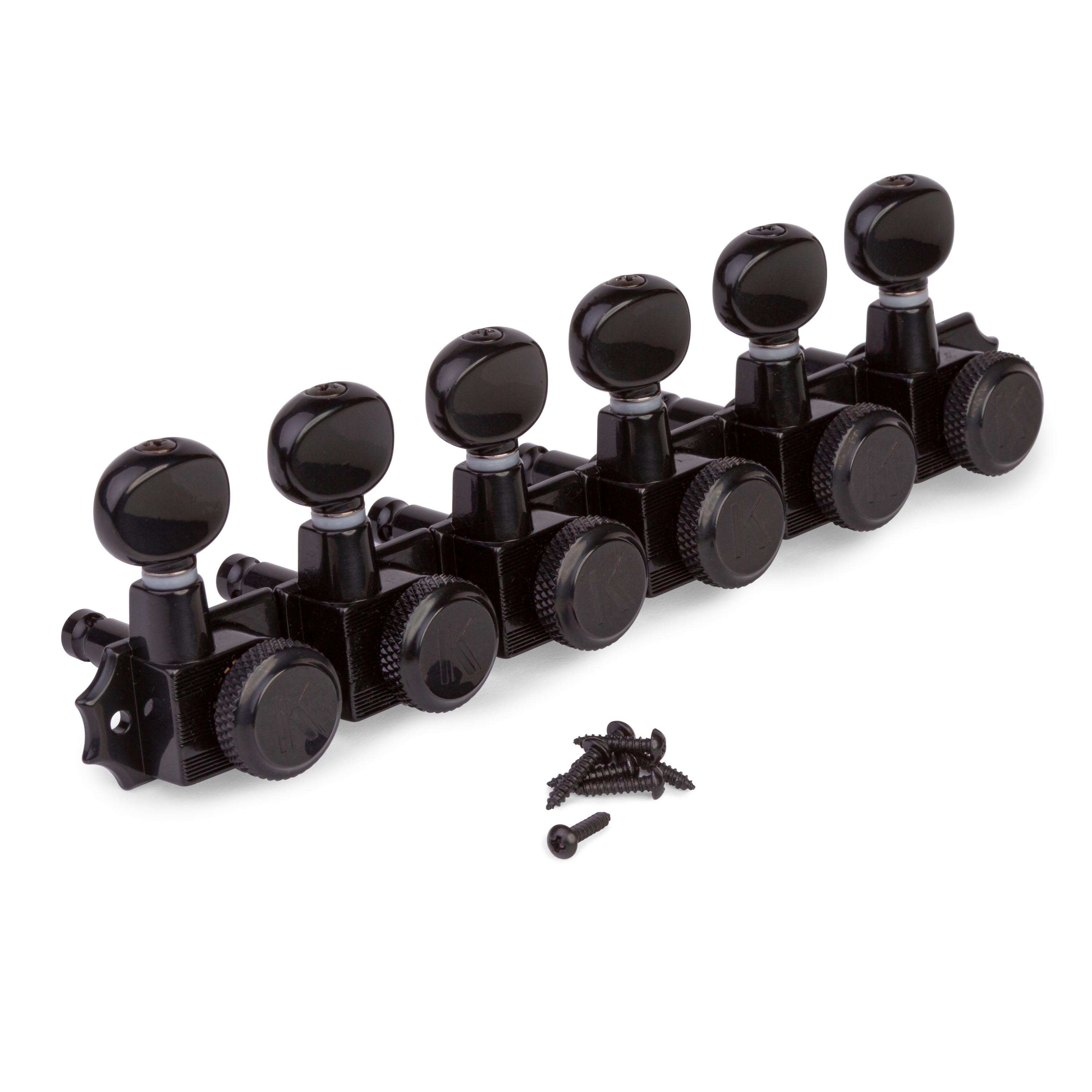 Kluson 6-In-Line Locking Revolution Series H-Mount Non-Collared Tuners