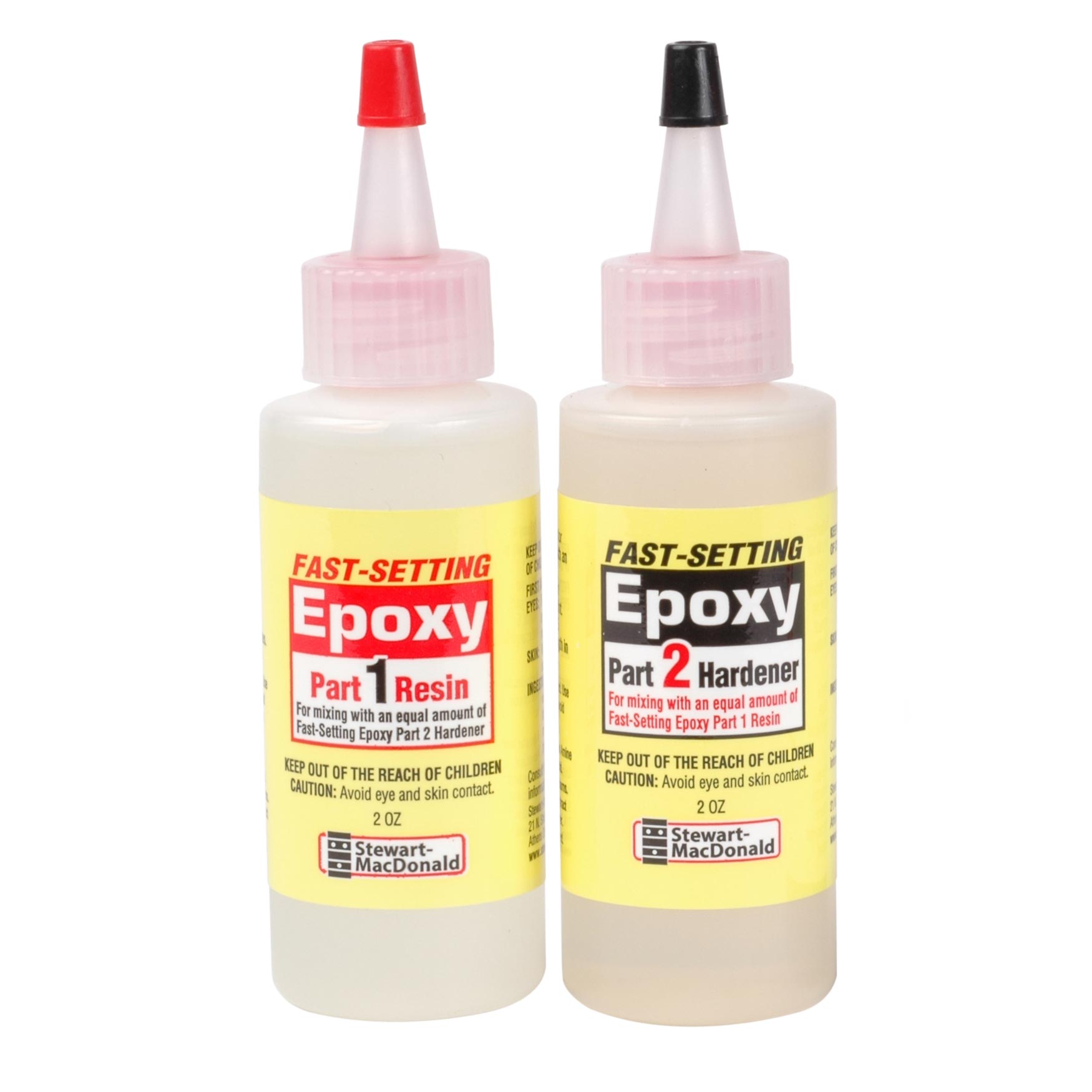 Fast setting clear resin outlet
