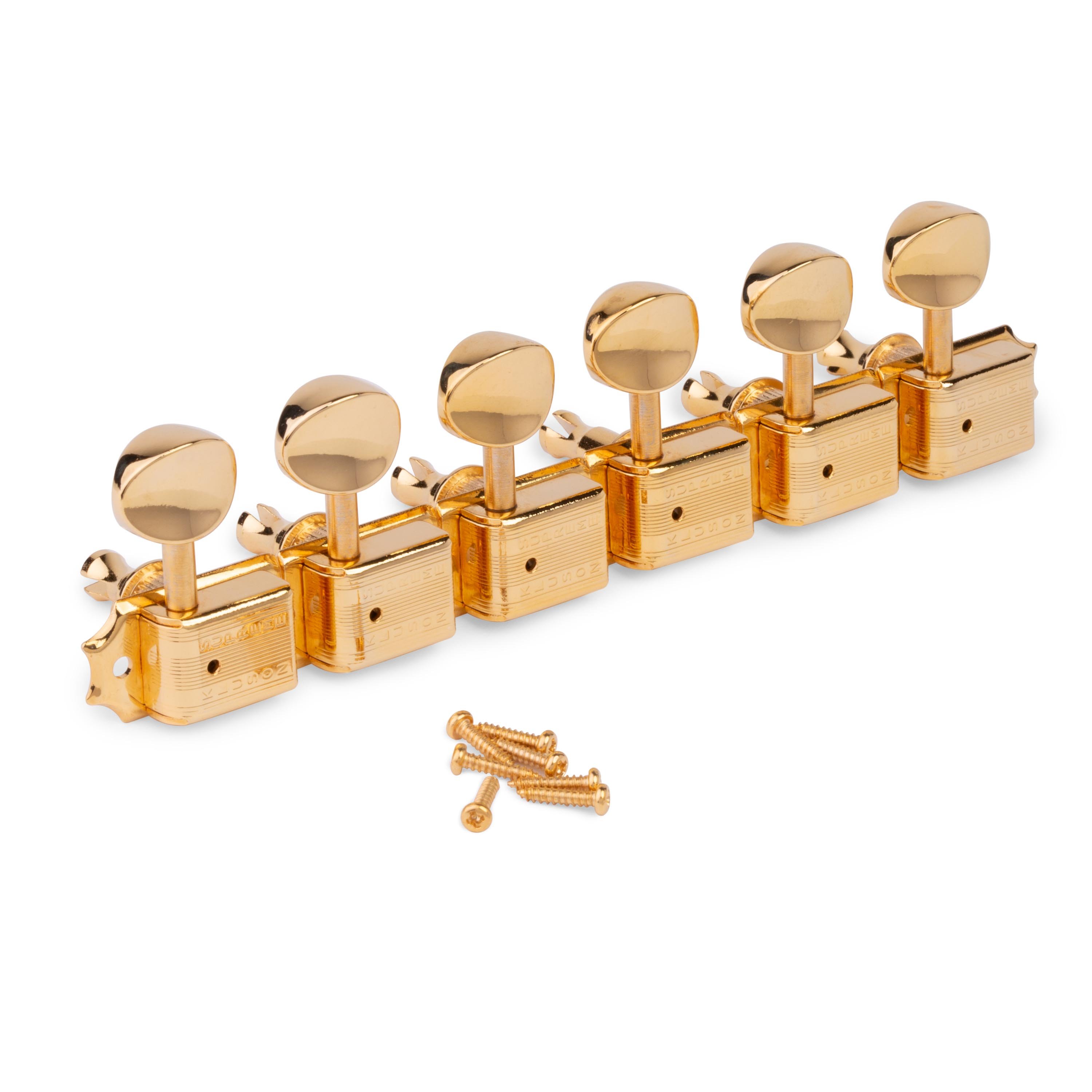 Kluson 6-In-Line Supreme Series Tuners, Staggered Safeti Post