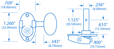 Schertler Guitar Tuning Keys for Slotted Pegheads StewMac