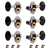 Schertler Classical Guitar Tuning Keys, Satin chrome with ebony