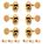 Schertler Guitar Tuning Keys for 3+3 Solid Pegheads - Metal Knobs, Gold