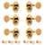 Schertler Guitar Tuning Keys for 3+3 Solid Pegheads - Metal Knobs, Gold