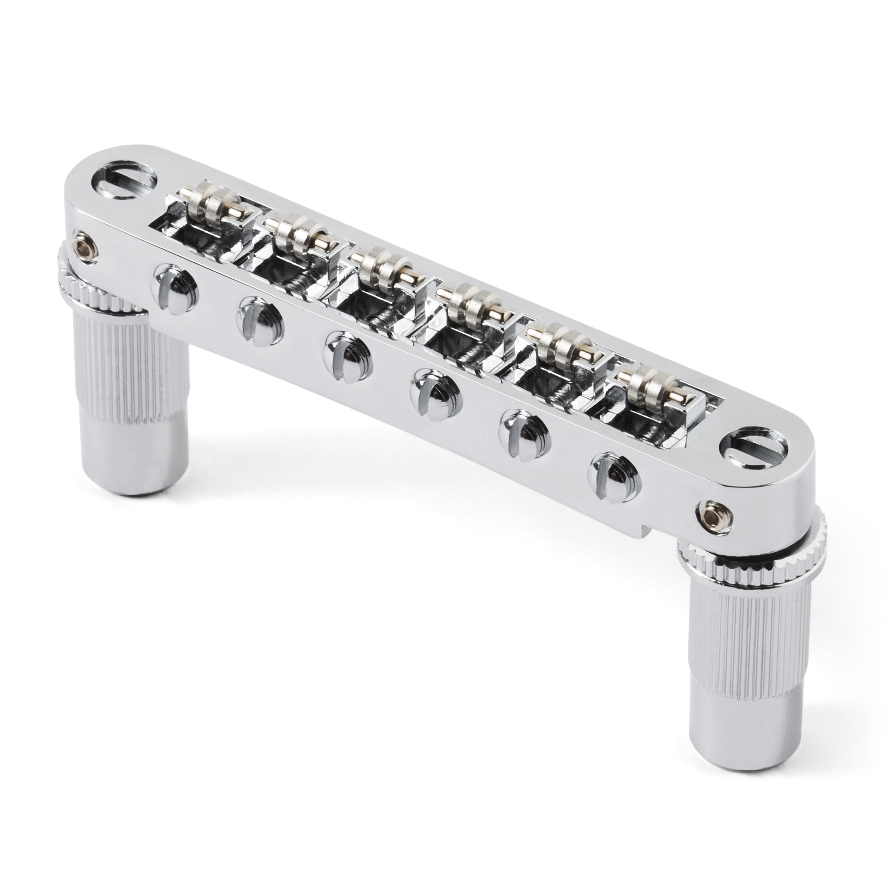 TonePros TPFR Tune-o-matic Bridge with Roller Saddles, Chrome TonePros TPFR Tune-o-matic Bridge with Roller Saddles, Chrome