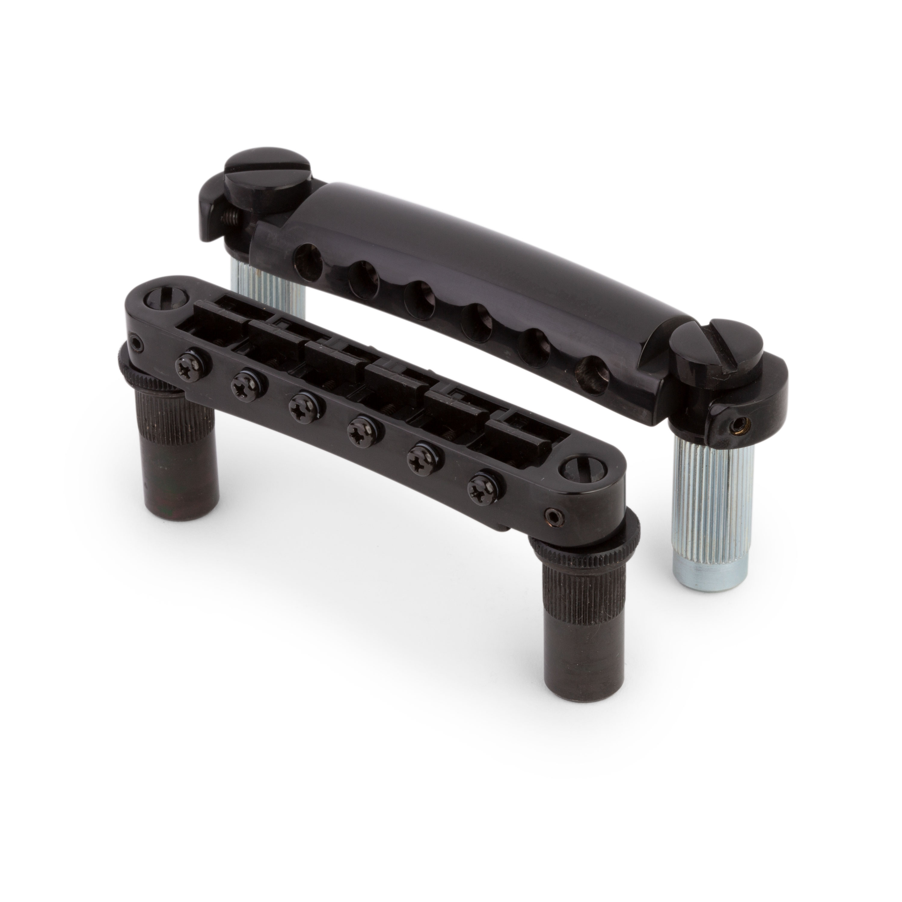 TonePros LPM02 Tune-o-matic Bridge and Tailpiece Set, Black TonePros LPM02 Tune-o-matic Bridge and Tailpiece Set, Black
