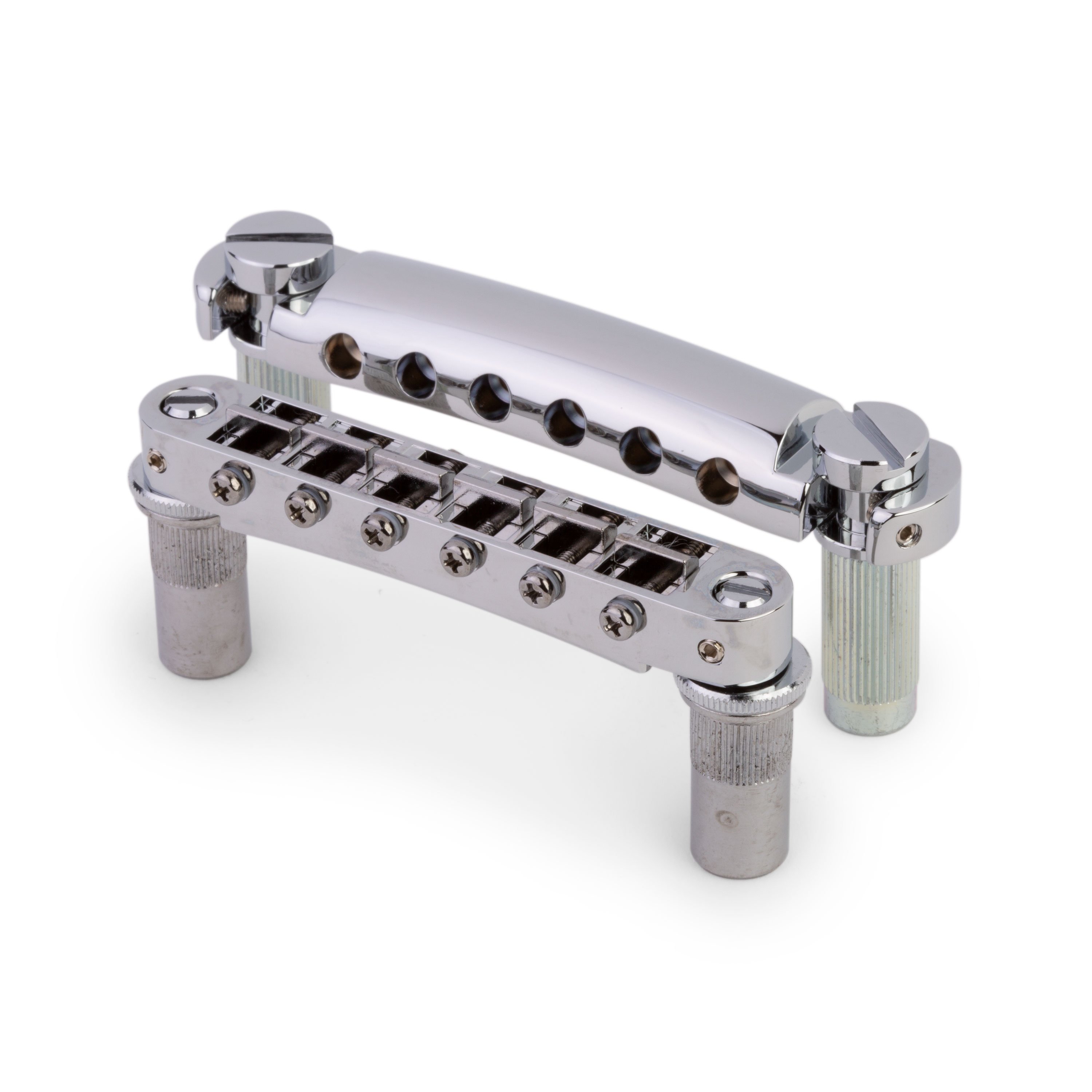 TonePros LPM02 Tune-o-matic Bridge and Tailpiece Set, Chrome TonePros LPM02 Tune-o-matic Bridge and Tailpiece Set, Chrome