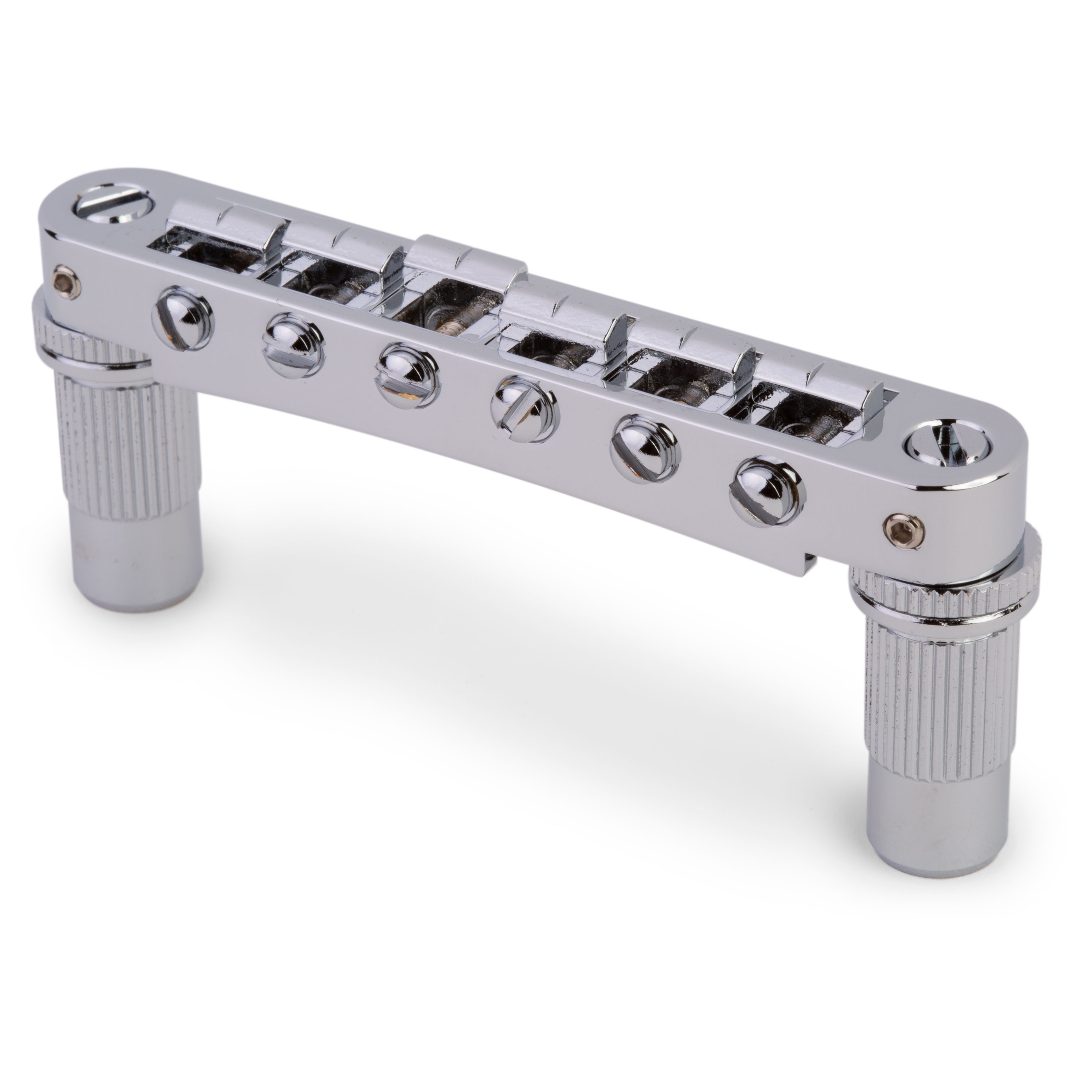 TonePros TPFA Aluminum Tune-o-matic Bridge with Bell Brass Saddles, Chrome TonePros TPFA Aluminum Tune-o-matic Bridge with Bell Brass Saddles, Chrome