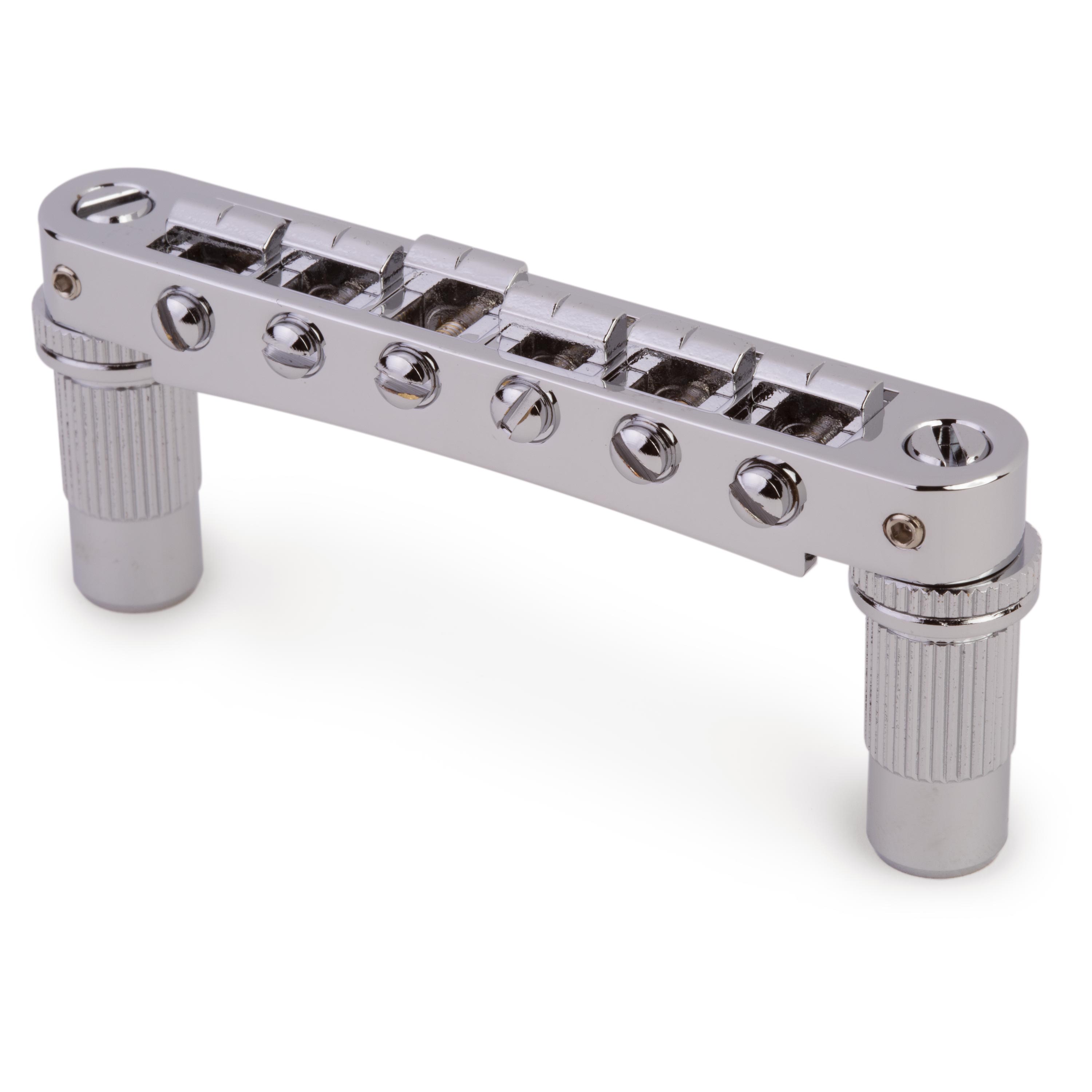 TonePros TPFA Aluminum Tune-o-matic Bridge with Bell Brass Saddles, Nickel TonePros TPFA Aluminum Tune-o-matic Bridge with Bell Brass Saddles, Nickel