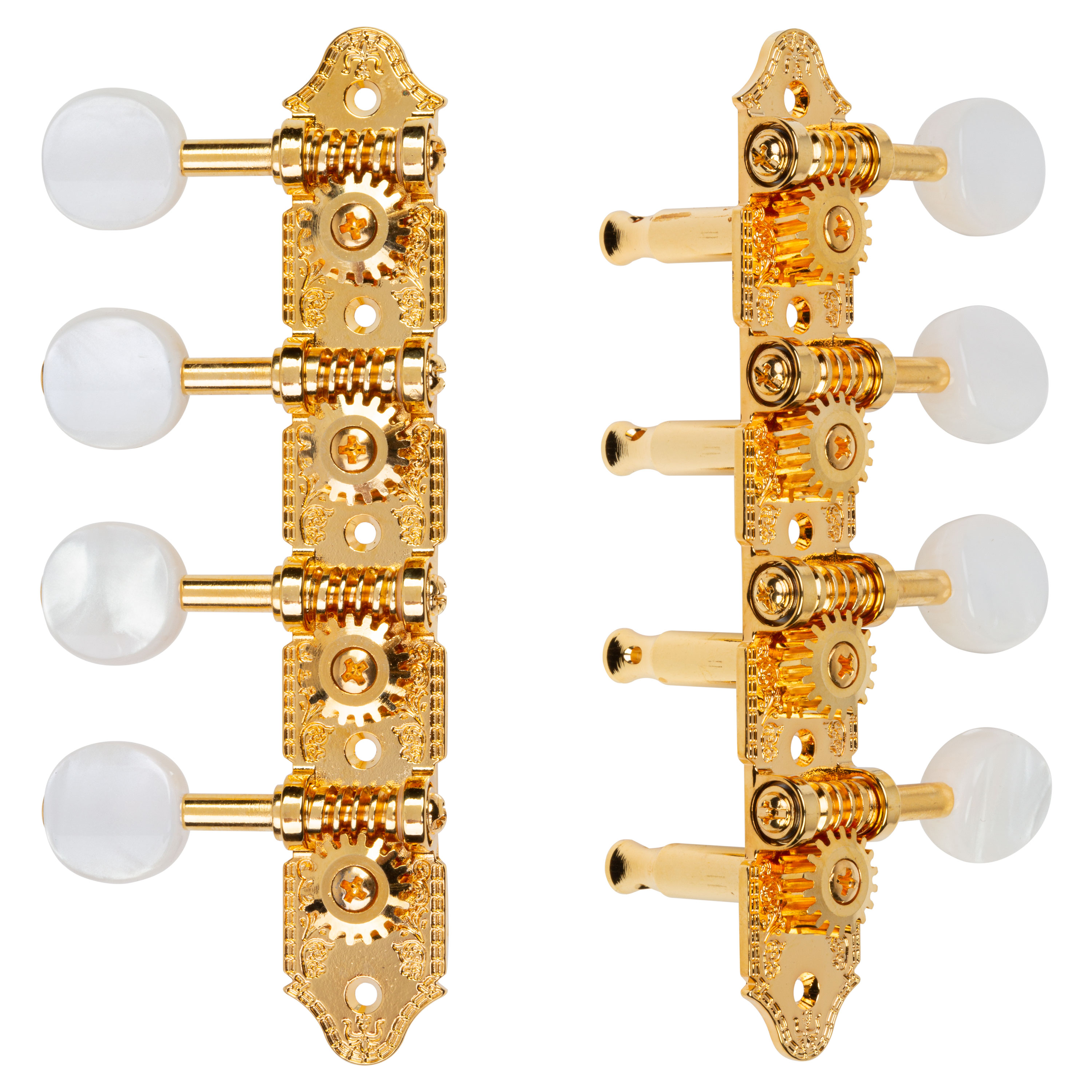 Grover A-Style 409 Mandolin Tuning Machines, Gold, 4L/4R Grover A-Style 409 Mandolin Tuning Machines, Gold, 4L/4R