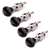 Five-Star Dulcimer Tuning Pegs, Ebony Knobs on Nickel, Set of 4