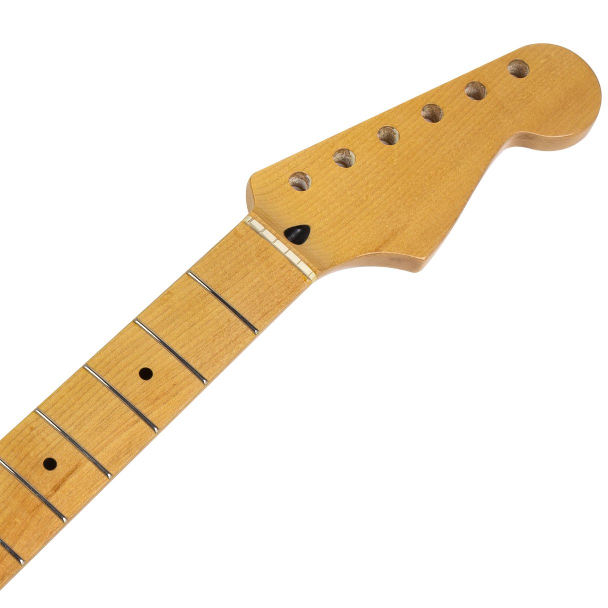 Mighty Mite Vintage Amber Neck for Strat, With Maple, 10.5mm Pegholes Mighty Mite Vintage Amber Neck for Strat, With Maple, 10.5mm Pegholes
