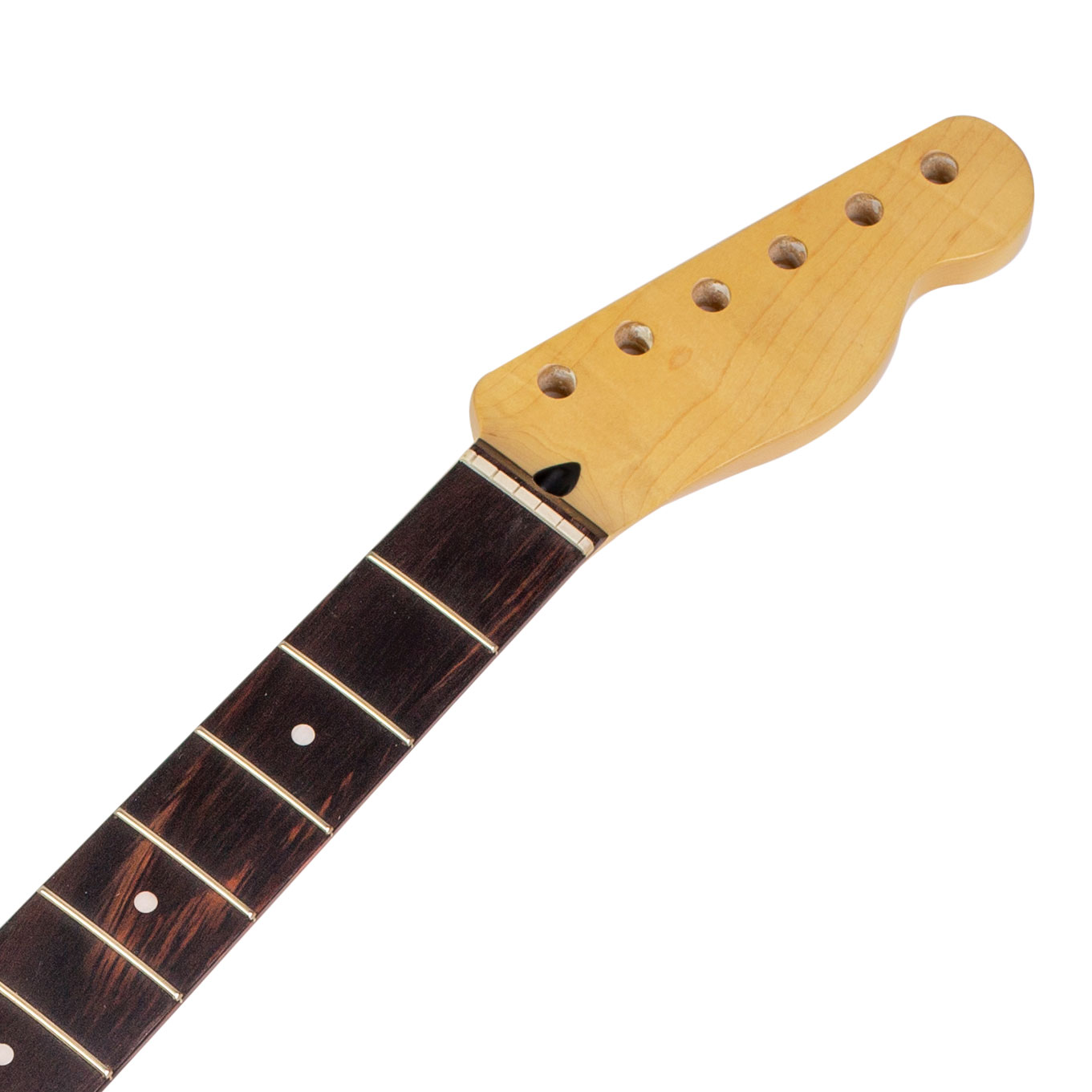 Mighty Mite Vintage Amber Neck for Tele, With Indian Rosewood, 10.5mm Pegholes