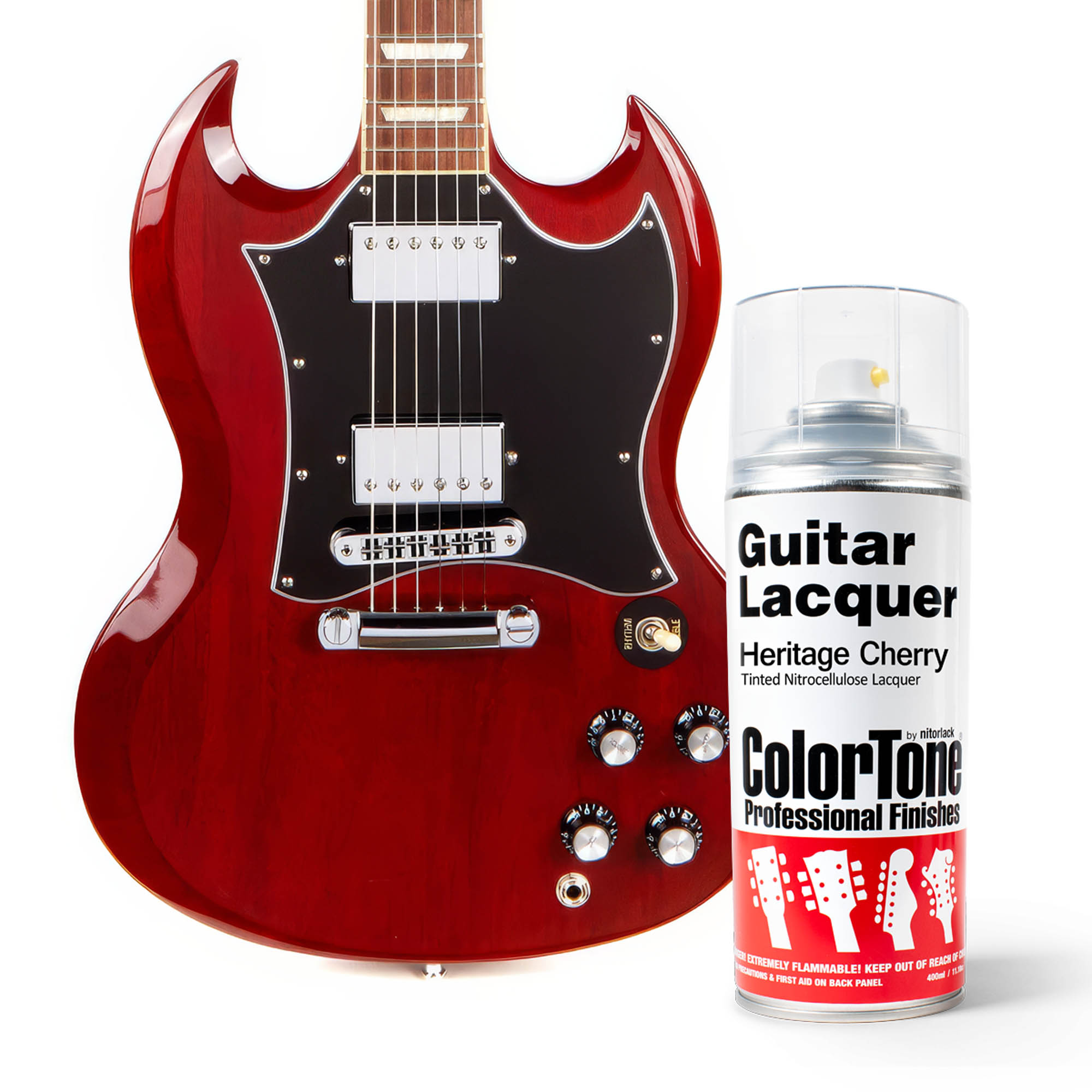 ColorTone Aerosol Guitar Lacquer, Heritage Cherry - StewMac