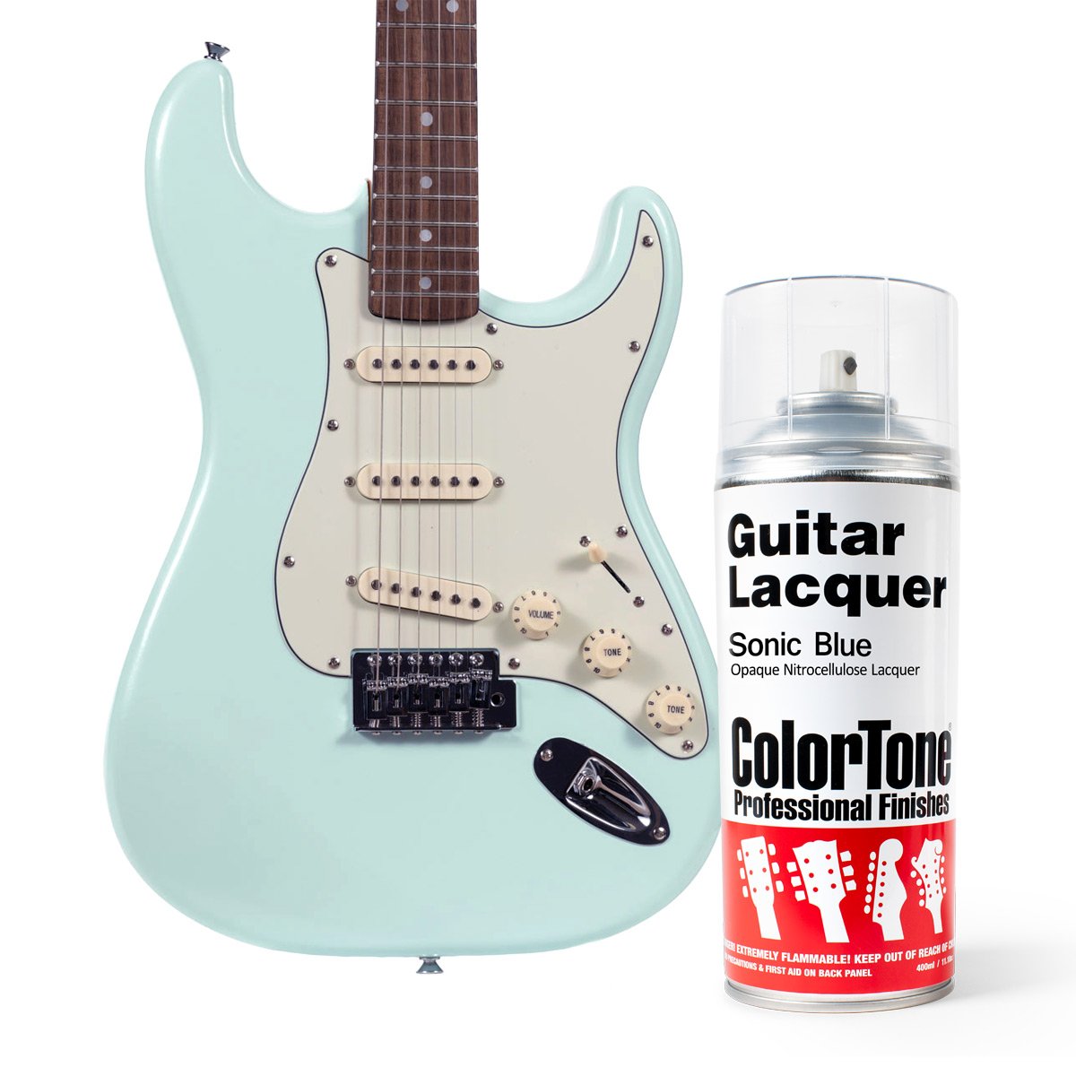 ColorTone Aerosol Guitar Lacquer, Sonic Blue