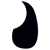 OM Acoustic Guitar Pickguard, Black