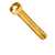 Polepiece Screw, Gold, M3 x 0.5 thread for imported pickups