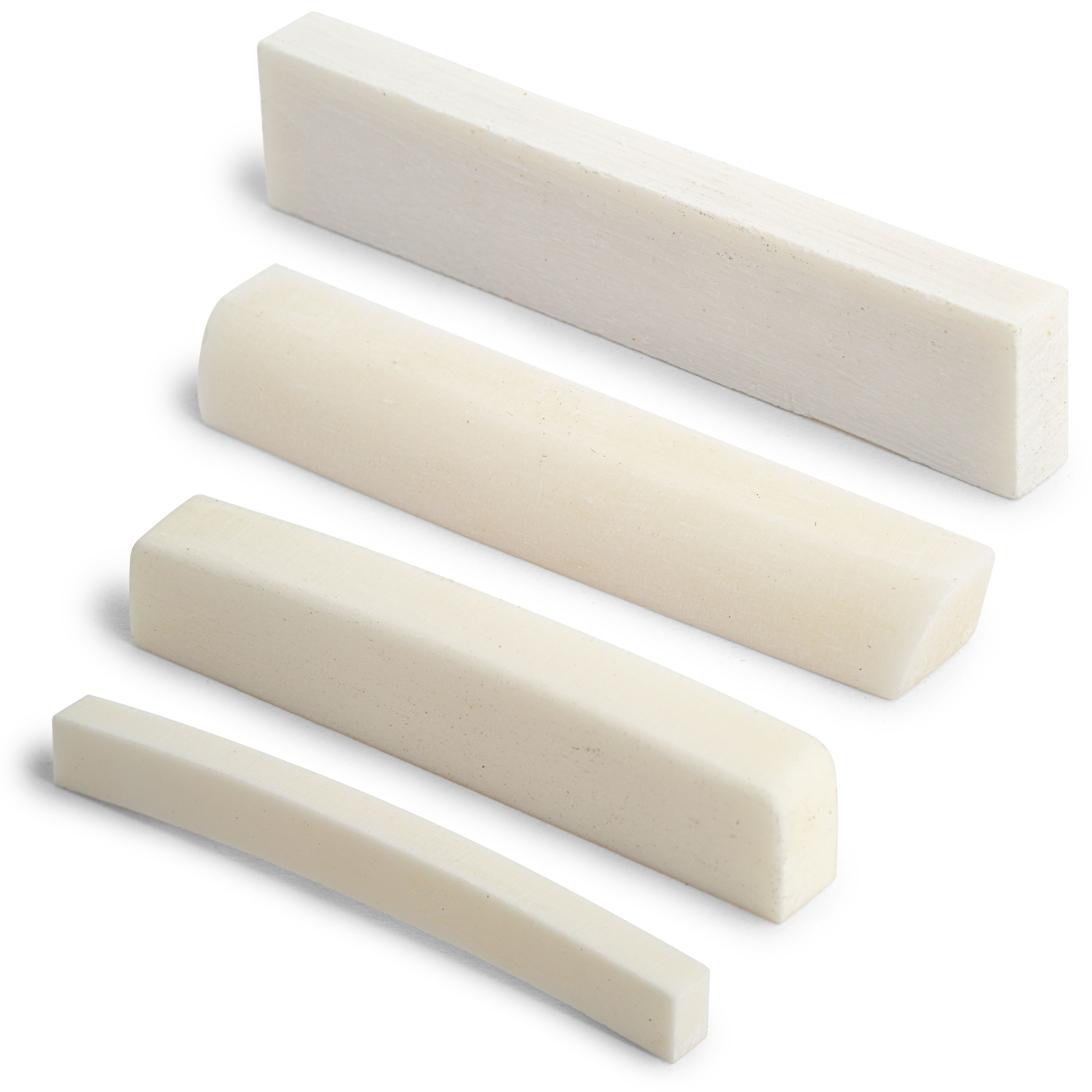 5 pc white bone nut bleached 60 x 12x 8 mm luthier's supply 