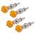 Five-Star Banjo Tuning Pegs, Amber Swirl Knob on Nickel, Set of 4