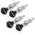 Five-Star Banjo Tuning Pegs, Black Knob on Nickel, Set of 4