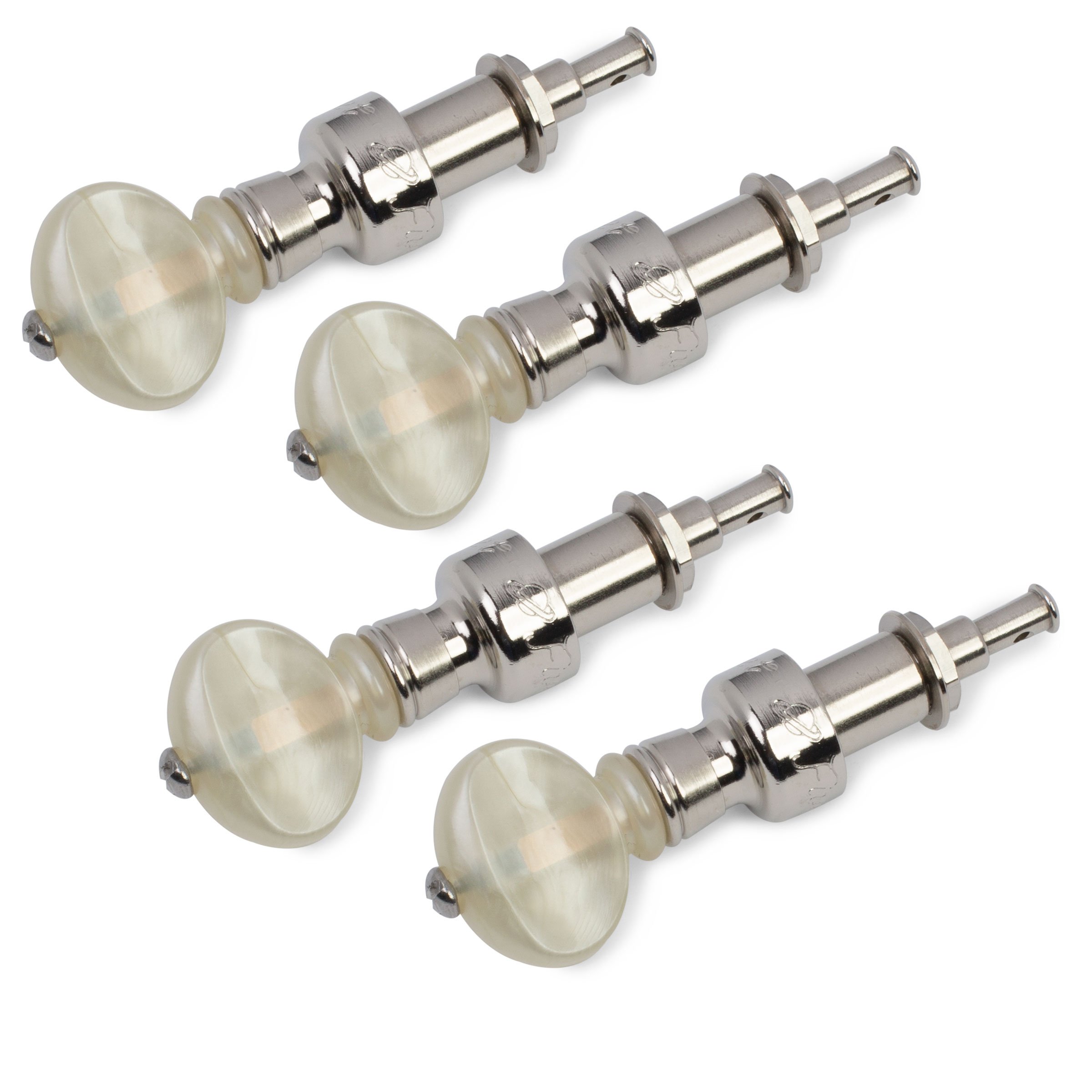 Pegheds Geared 5th String Tuner for Banjo, Nickel/Ivoroid