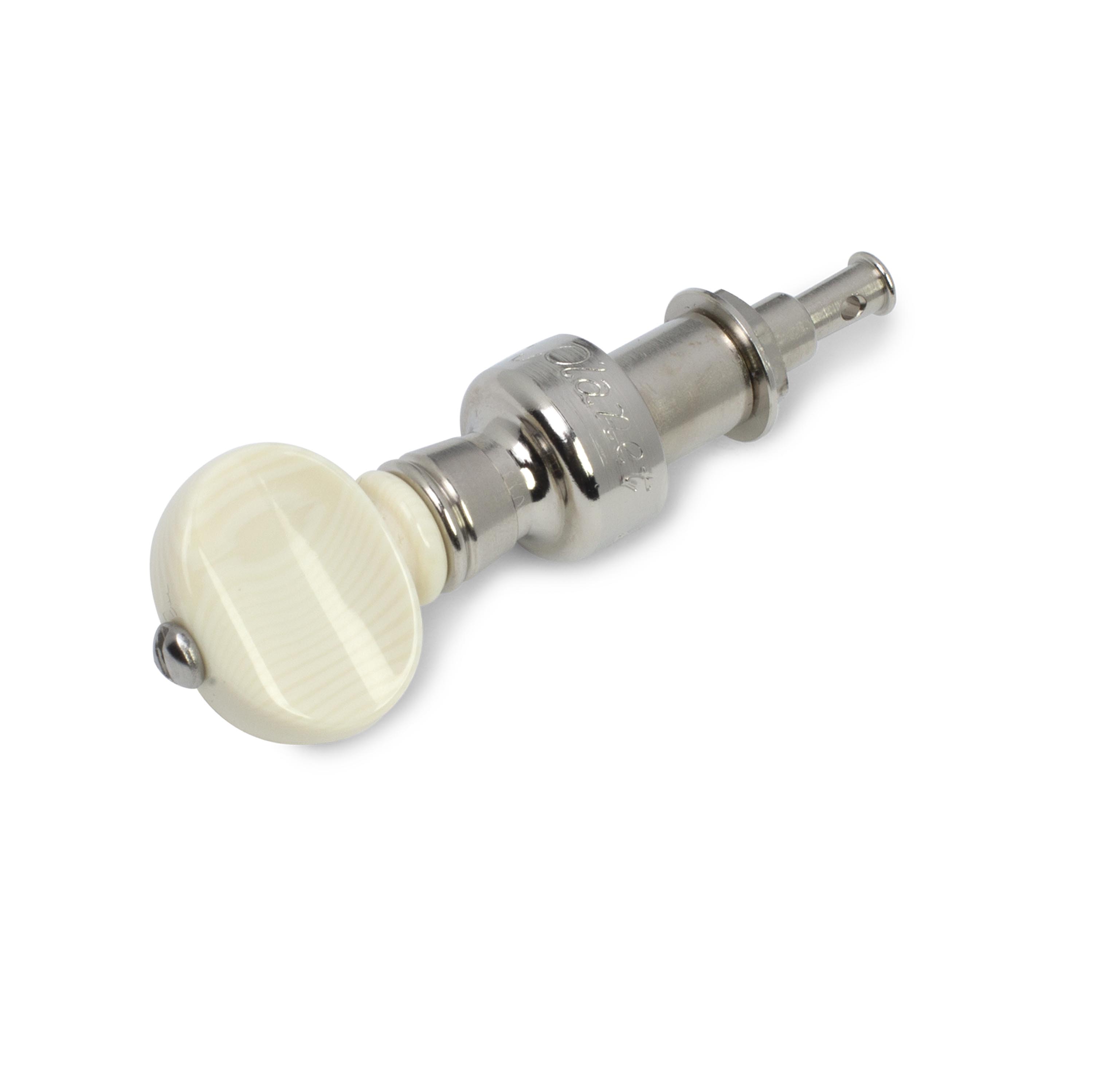 Pegheds Geared 5th String Tuner for Banjo, Nickel/Ivoroid