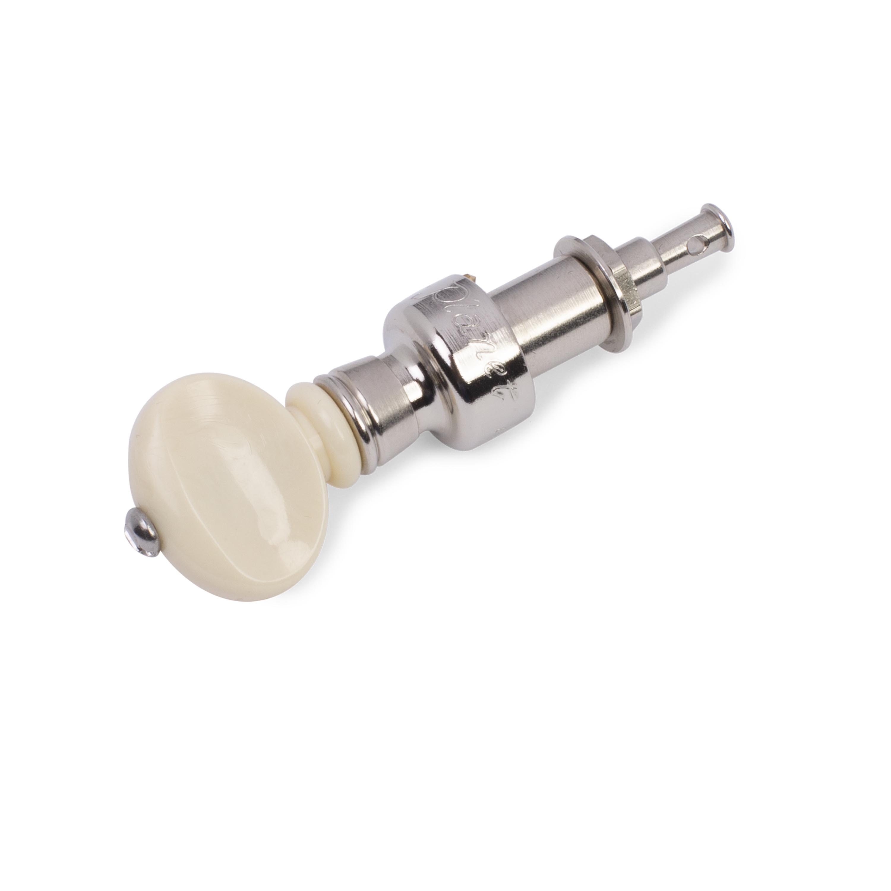 Individual Five-Star Banjo Tuning Peg, Cream Knob on Nickel, Single Tuner