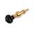 Individual Five-Star Banjo Tuning Peg, Black Knob on Gold, Single Tuner