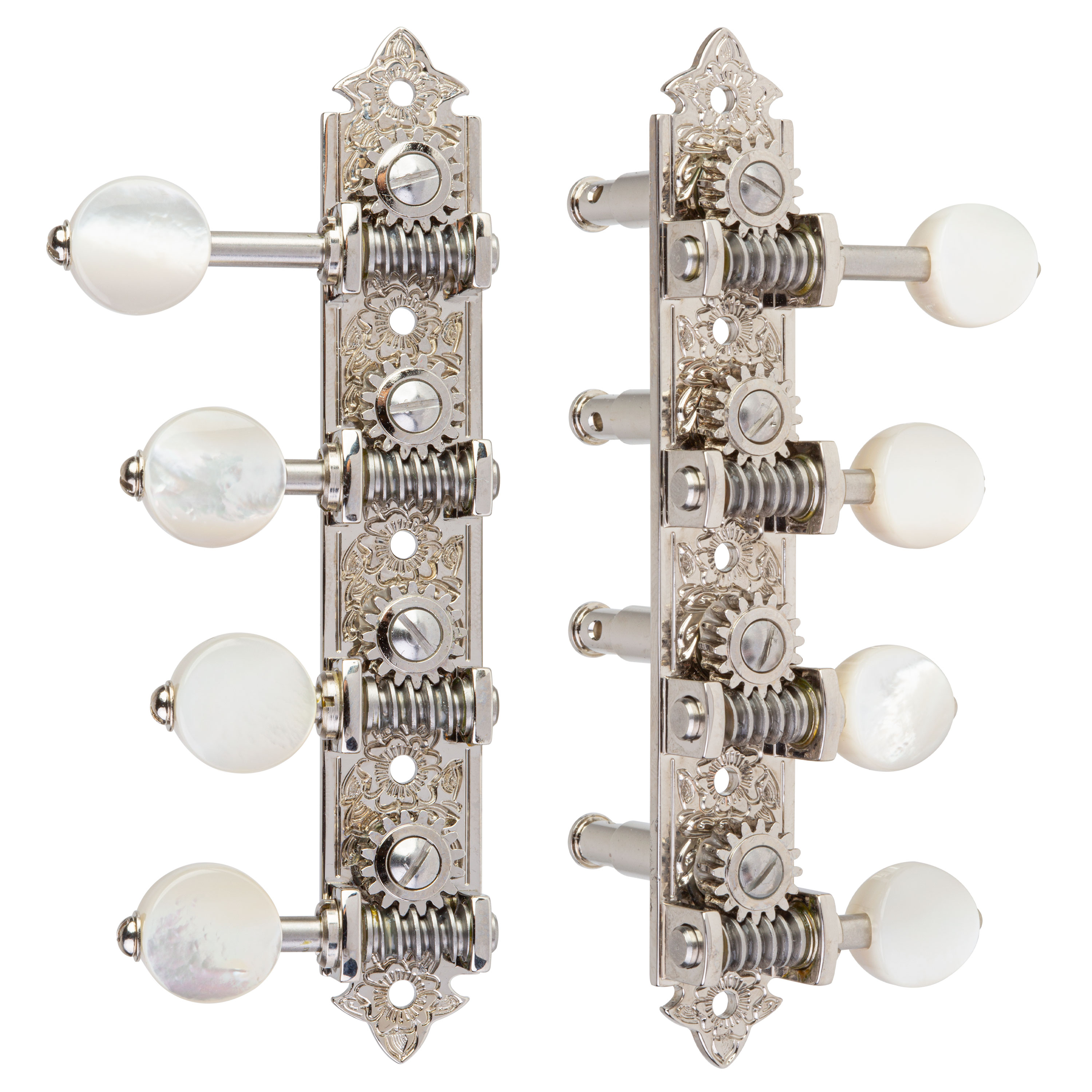 Waverly F-style Mandolin Machines with Pearl Knobs - StewMac Waverly F-style Mandolin Machines with Pearl Knobs - StewMac