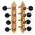 Waverly F-style Mandolin Machines with Ebony Knobs, Satin Gold