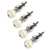 Rickard Cyclone High Ratio Tuning Pegs for Banjo with Ivoroid Knobs, Set of 4