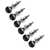 Rickard Cyclone High Ratio Tuning Pegs for Guitar with Black Knobs, Set of 6, Nickel