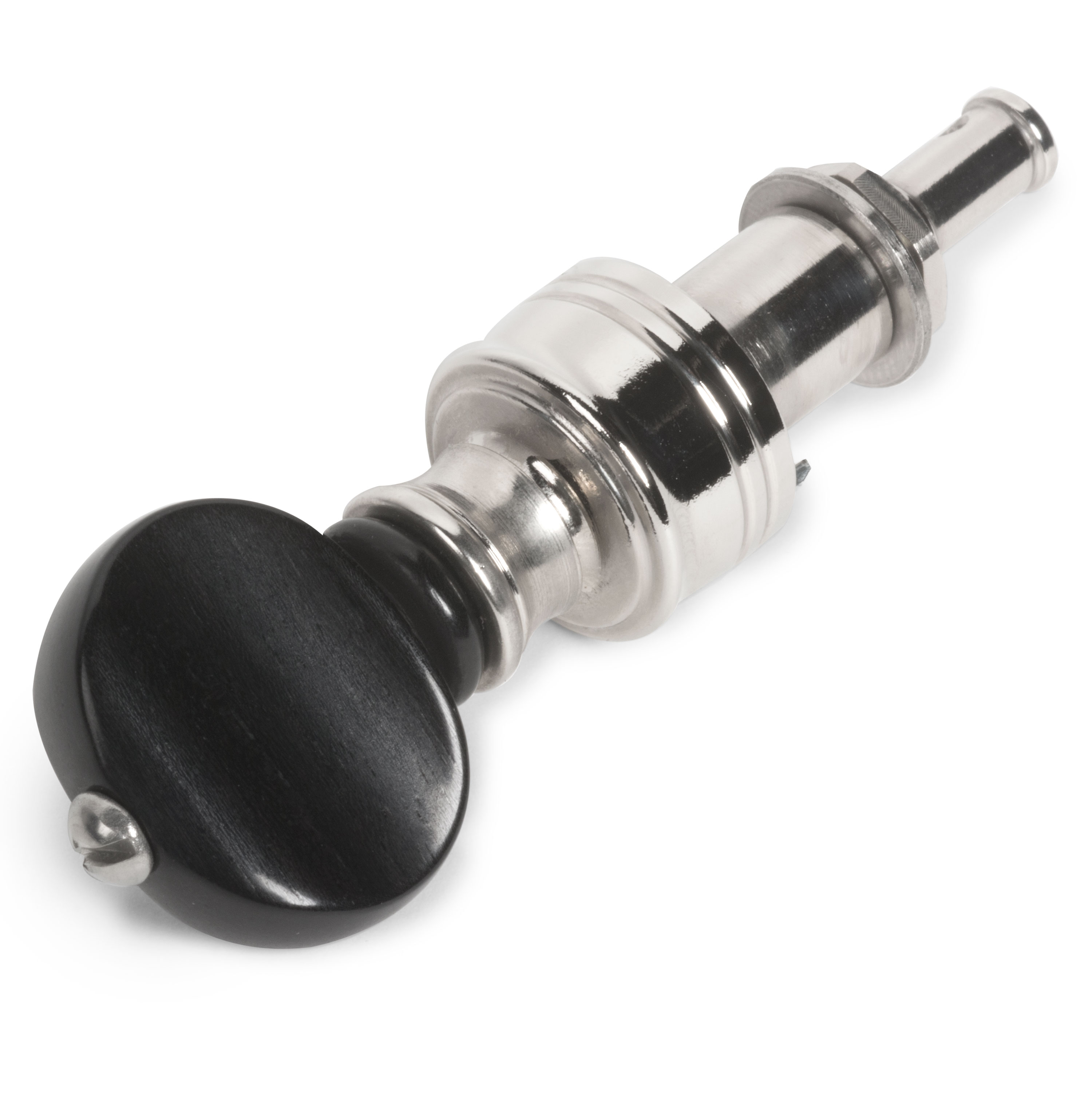 Rickard Cyclone High Ratio Tuning Pegs for Guitar with Ebony Knobs, Set of 6, Nickel