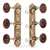Sloane Classical Machines with Leaf Bronze Baseplates, Snakewood knobs