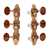 Sloane Classical Guitar Machines with Stippled Bronze Baseplates, Snakewood knobs