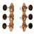 Sloane Classical Guitar Machines with Stippled Bronze Baseplates, Ebony knobs