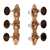 Sloane Classical Guitar Machines with Stippled Bronze Baseplates, Ebony knobs