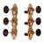 Sloane Classical Guitar Machines with Stippled Bronze Baseplates, Ebony knobs, black rollers