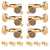 Gotoh Mini 510 3+3 Tuners with Metal Knobs, Gold
