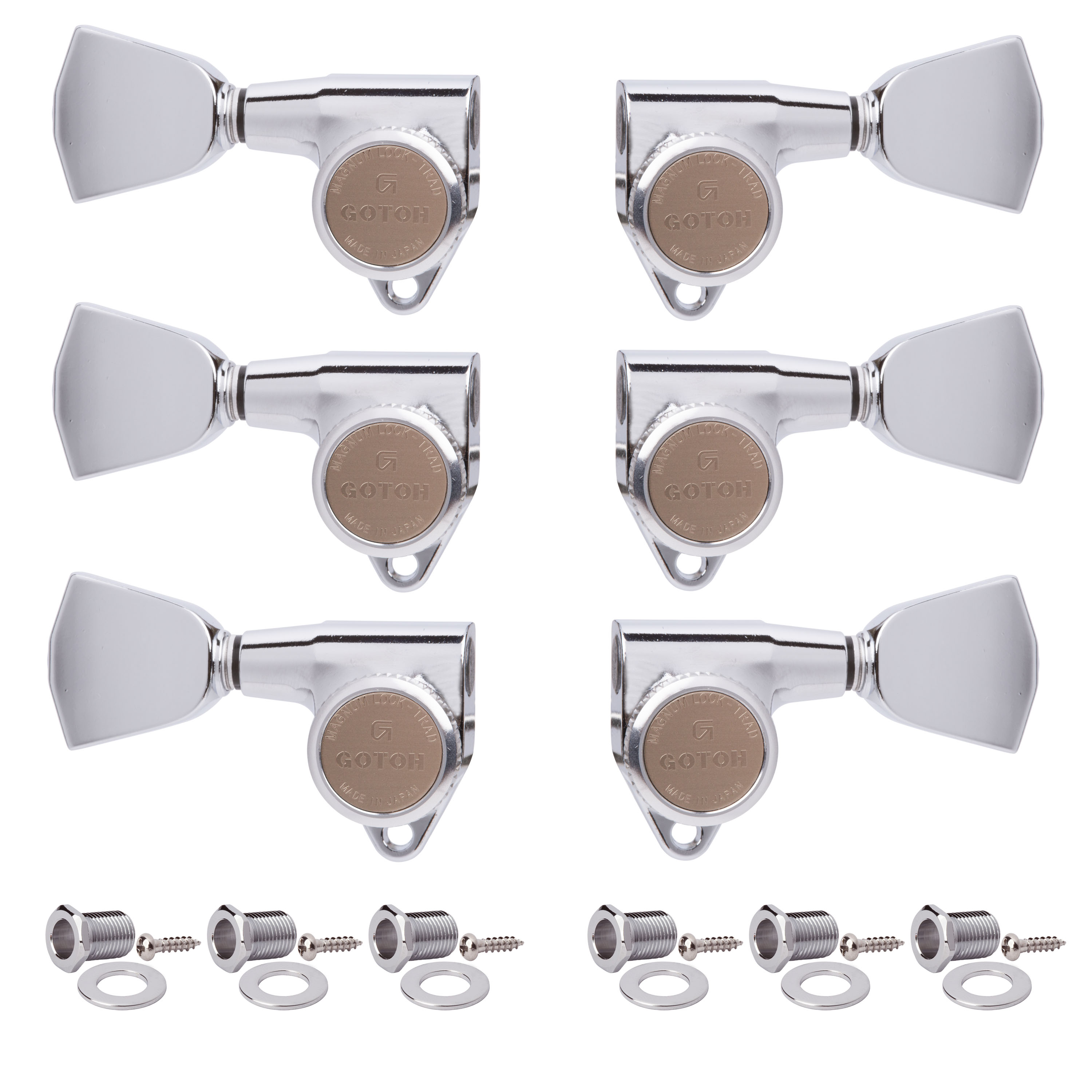 Gotoh Magnum Lock-Trad 3+3 Tuners with Keystone Knobs - StewMac