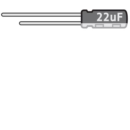 Capacitors for Amps and Pedals, 22uF, 35v electrolytic Capacitors for Amps and Pedals, 22uF, 35v electrolytic