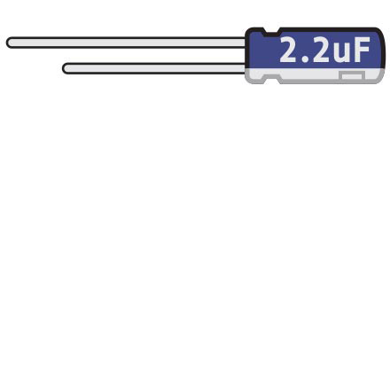 Capacitors for Amps and Pedals, 2.2uF, 50v electrolytic Capacitors for Amps and Pedals, 2.2uF, 50v electrolytic