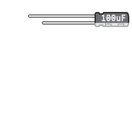 Capacitors for Amps and Pedals, 100uF, 25v electrolytic Capacitors for Amps and Pedals, 100uF, 25v electrolytic
