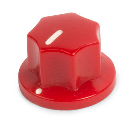 Pedal Knobs, Red, Small Fluted Pedal Knobs, Red, Small Fluted