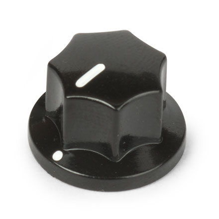 Pedal Knobs, Black, Small Fluted Pedal Knobs, Black, Small Fluted