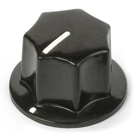 Pedal Knobs, Black, Large Fluted Pedal Knobs, Black, Large Fluted