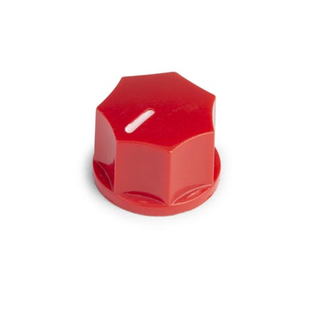 Pedal Knobs, Red, Mini Fluted Pedal Knobs, Red, Mini Fluted
