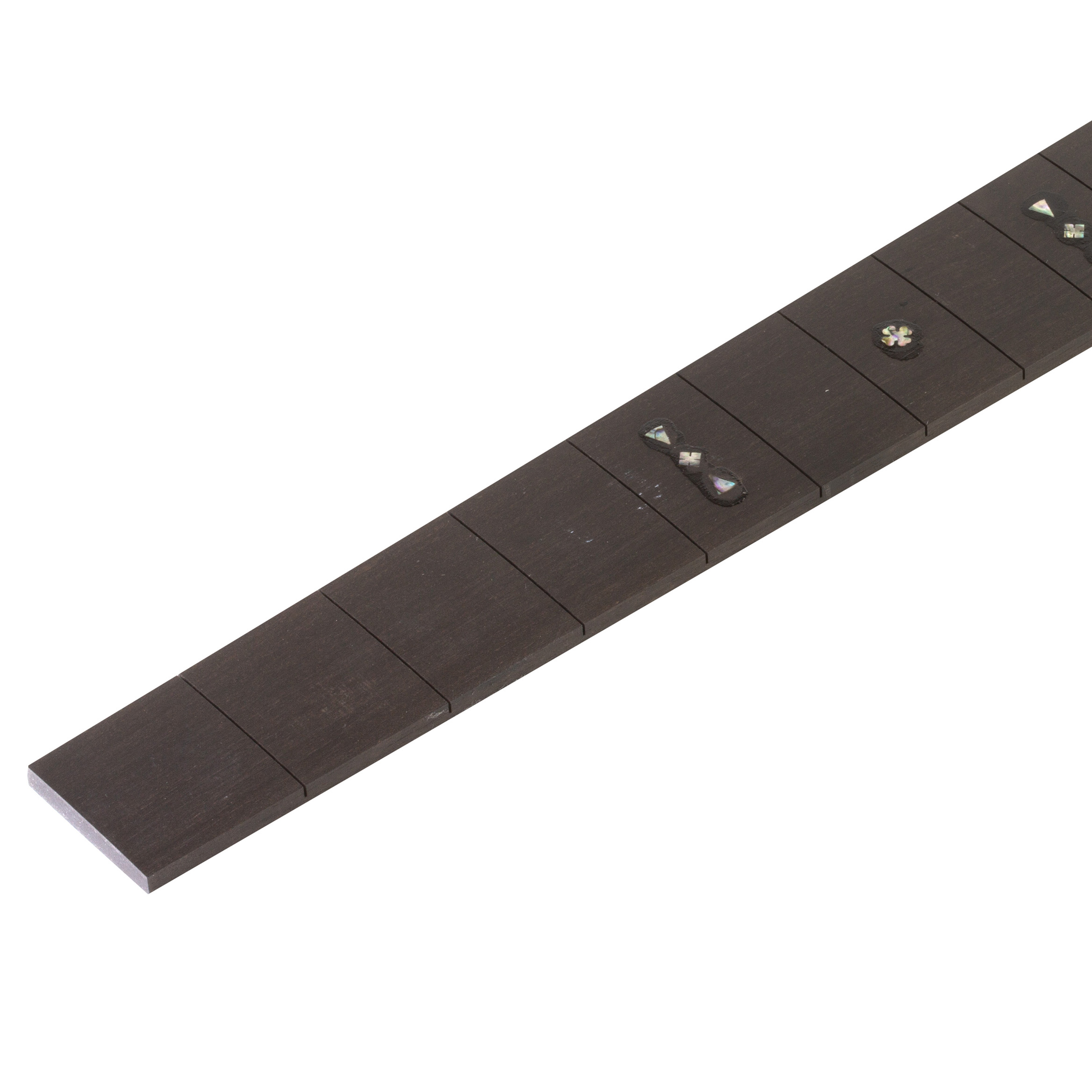 Ebony Custom Shop Fingerboard, Foden Abalone Inlay, 25.4", 1-9/16" N, 2-1/16" S