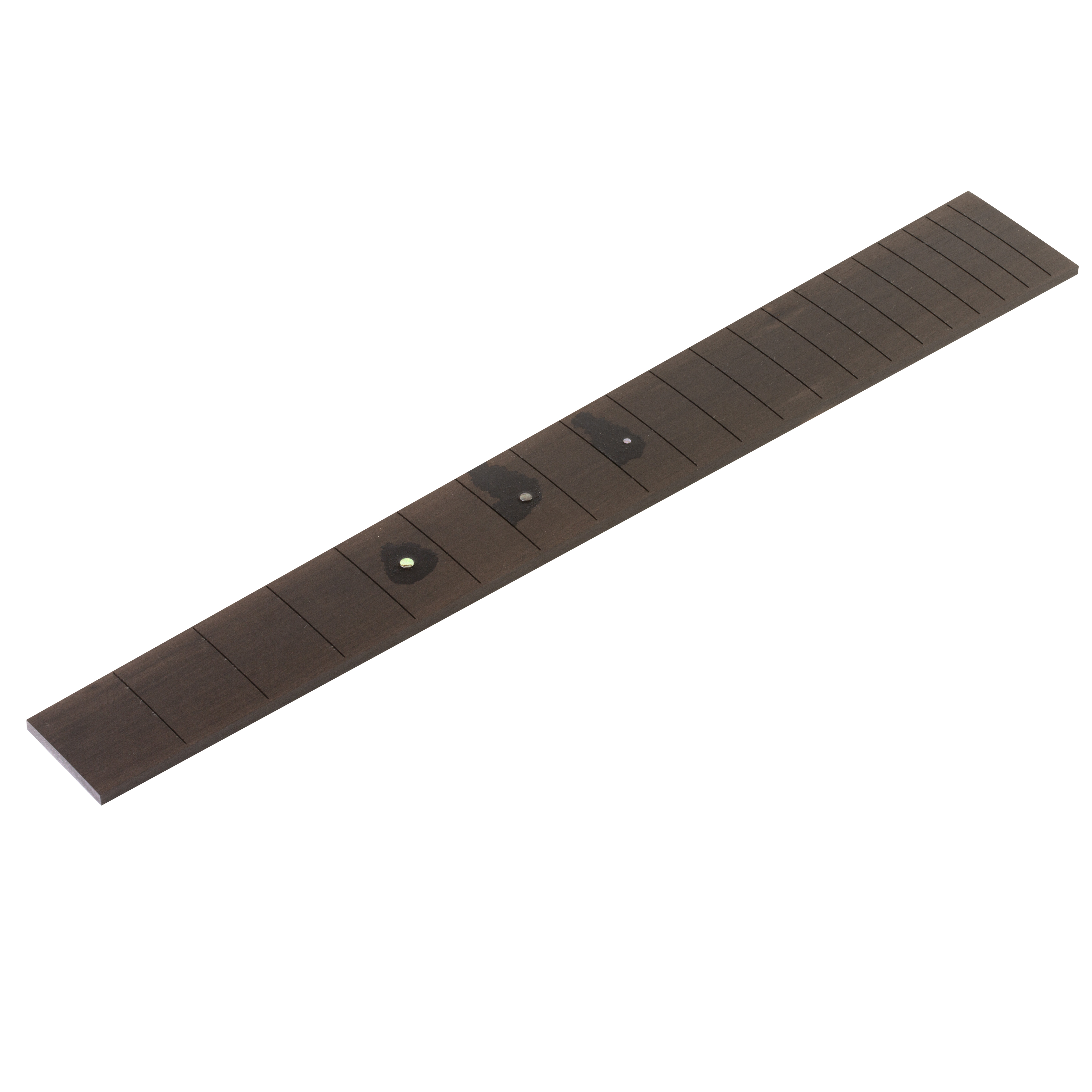 Ebony Custom Shop Fingerboard, Dot Abalone Inlay, 24.9", 1-13/16" N, 2-1/4" S